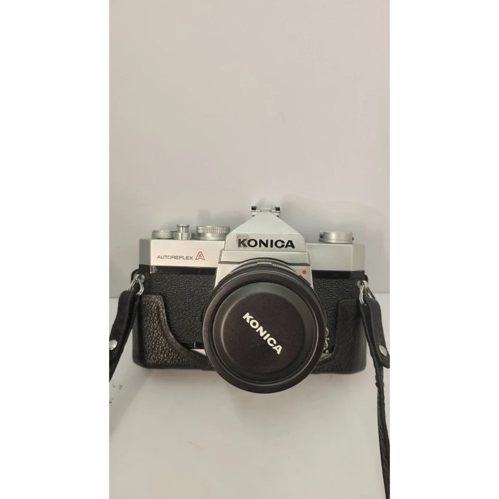 Konica Autoreflex T3 35mm SLR film camera 52mm F1.8 Hexanon Lens & Case
